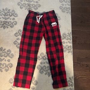 Kids Red and Black Plaid roots Pajama Pants